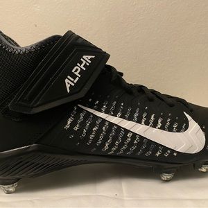 NIKE MEN'S SIZE 12 ALPHA MENACE PRO  BLACK/WHITE-COOL GREY CK4277-001